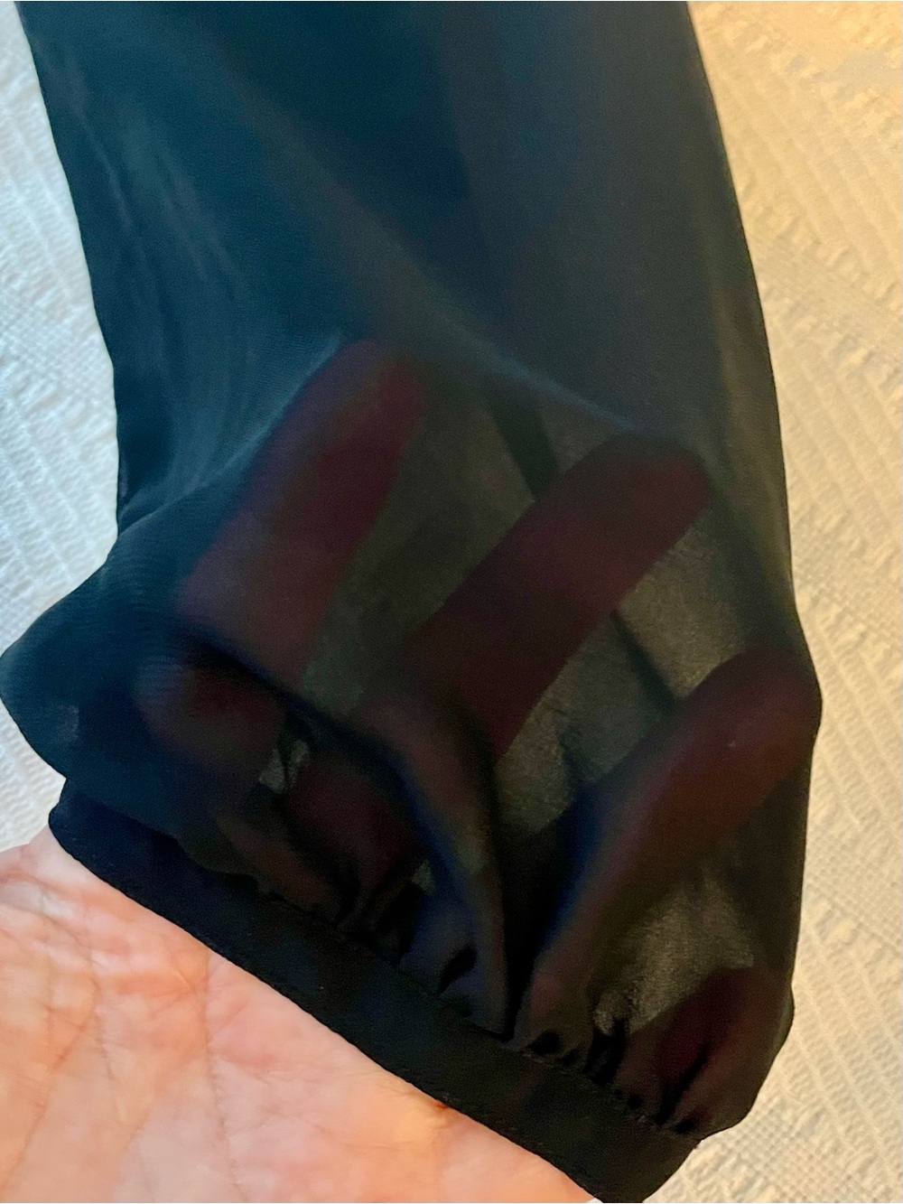 Draper James Black Chiffon Ruffle-Hem Mini Dress - Picture 9 of 10